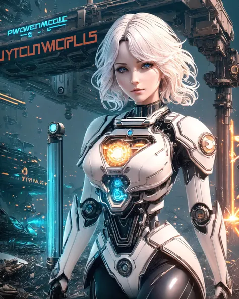 beautiful mature adult woman, (muscle:1.3), (porcelain white skin:1.3), ((dynamic pose))
(((((synthetic, clockwork body:1.5, power core chest module:1.5, hydraulic tubes1.5, outdoor futuristic scrap yard:1.5)))))
(dramatic lighting, strong directional light, deep shadows)
(photorealistic, illustration, uhd, unreal engine, sharp focus, ultrawide fisheye)
(masterpiece, top quality, best quality, official art, beautiful and aesthetic:1.2), (1girl:1.3), (fractal art:1.3), beautiful detailed eyes
<lora:epiNoiseoffset_v2:1.0>