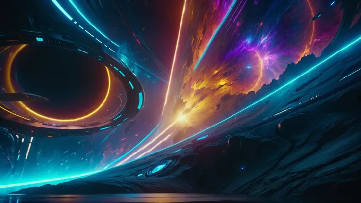ultra realistic 8k cg, flawless, clean, masterpiece, professional artwork, famous artwork, cinematic lighting, cinematic bloom,  abstract and colorful paint style, background focus, (((sci-fi dimension))), futuristic setting, no characters   <lora:sdxl:.8>
 realist drawing