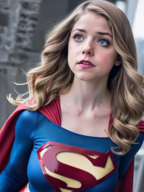 realistic photo of meghanof dressed as a real life version of (Supergirl:0.9), cosplay, instagram LUT