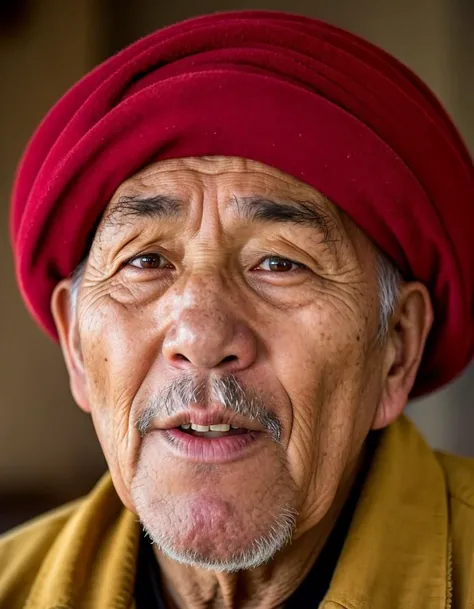 photo of a 75yo mongolian man
