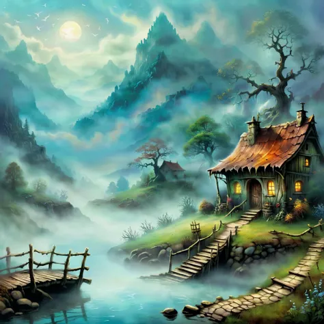 airbrush painting, misty, fantasy style, fantasy dreamlike art, rustic, old,
<lora:Artistic Image Enhancement v1.1 Lite:1>