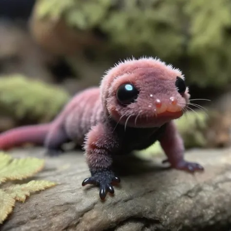 adorable cryptid, fuzzy furry tiny salamander-like rodent