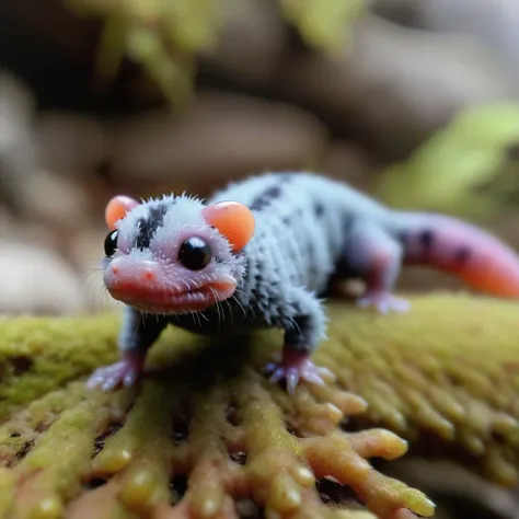 adorable cryptid, fuzzy furry tiny salamander-like rodent
