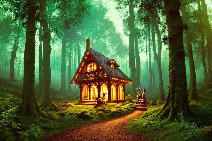 photo of a magical fairyland hill by the forest, by Blek Le Rat and Beeple ultra realistic highly detailed intricate photorealistic analog style photograph cinematic lighting