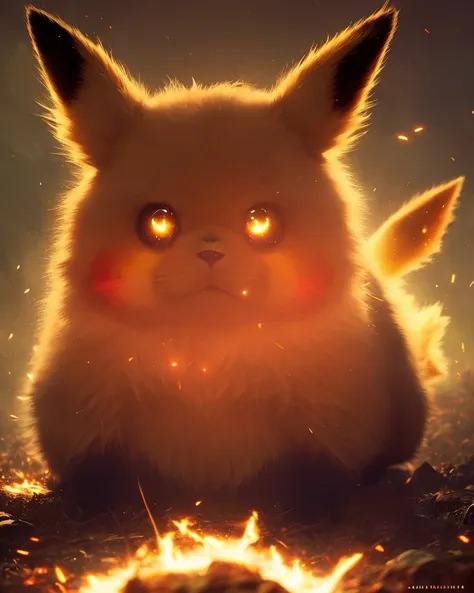 solo mid shot portrait photo of a cute fluffy pikachu
dark fantasy background, charming smirking
by Pascele Campion and Emmanuel Shiu ultra realistic highly detailed intricate photorealistic sharp focus on eyes, cinematic lighting