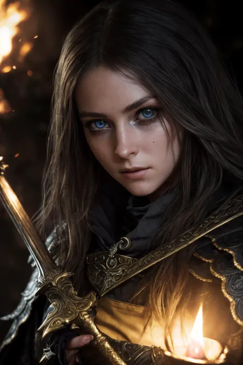 photograph, masterpiece, photorealistic, realistic, extremely high detail, HDR, (8k, RAW photo:1.2), soulsborne,
young female, monster, assassin, long messy hair, glowing eyes,
face covered, dagger, dark magic, yellow and black auras,
high detailed skin, (best quality:1.4), (ultra highres:1.2),