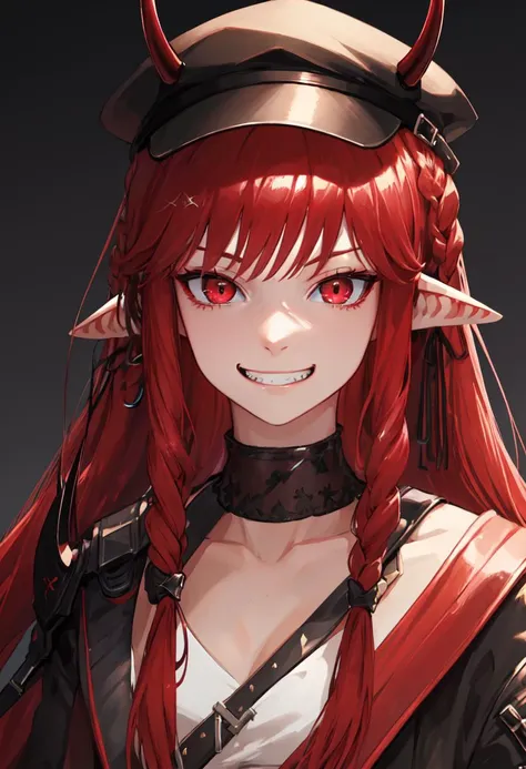 best quality, masterpiece, highres, solo, (vigna_arknights:1.10), evil grin, evil smile, grin, portrait, looking at viewer, 37 <lora:vigna_arknights:0.80>