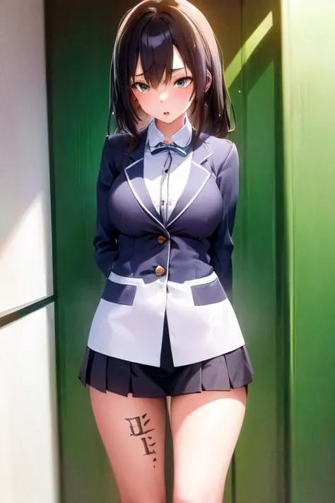 1girl, solo, outdoors, miniskirt, <lora:sexcounter2:0.975>, sex counter, skindentation,