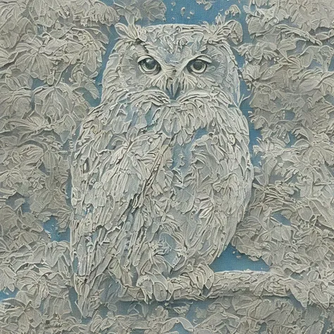 <lora:SDXL_lace_drawing_Sa_May_V3:1> lace drawing a owl