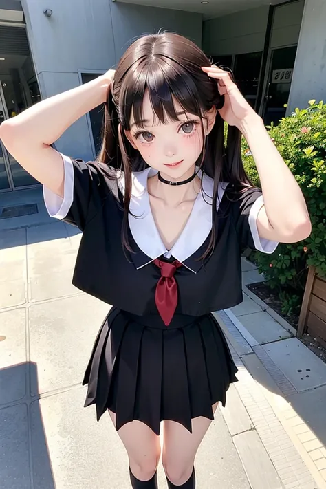 (masterpiece), (best quality), (ultra highres), photorealistic, nsfw, 1girl, (slender girl:1.0), (17yo:1.0), full body, school uniform, (serafuku:1.3), (black sailor collar:1.0), short sleeves, (black skirt), (huge breasts:1.0), (narrow waist), white shyny skin, (black bob cut:1.3), (hair behind ear:1.3), (hair strand:1.3), beautiful black eyes, (beautiful face:1.1), (face focus:1.3), (seductive smile:1.1), (blush:1.3), (parted lips:1.0), (standing), (looking at viewer:1.0), soft lighting, summer, (at the classroom:1.0),
<lora:breastinclassBetter_v13:0.4> <lora:JangWonYoung:1>
