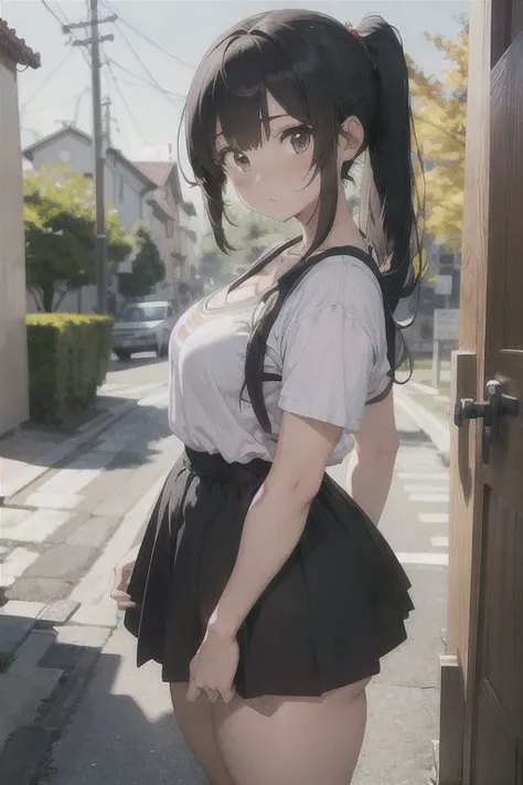 anime com peito grande e meias pretas posando no cu, menina sedutora, Guweiz, Melhor Avaliado em Pixiv, curvilnea pequena, Estilo da coleo Kantai, thicc, Estilo de pista Azur, deusa anime, mulher bonita sedutora do anime, Guweiz em Pixiv ArtStation, Hestia, Artgerm extremamente detalhado