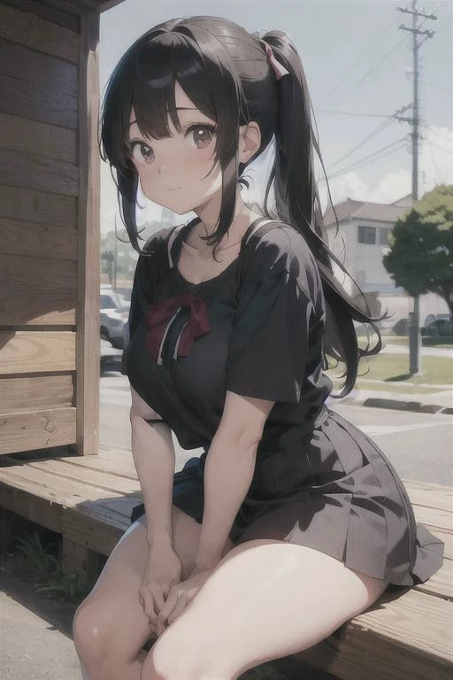 anime com peito grande e meias pretas posando no cu, menina sedutora, Guweiz, Melhor Avaliado em Pixiv, curvilnea pequena, Estilo da coleo Kantai, thicc, Estilo de pista Azur, deusa anime, mulher bonita sedutora do anime, Guweiz em Pixiv ArtStation, Hestia, Artgerm extremamente detalhado