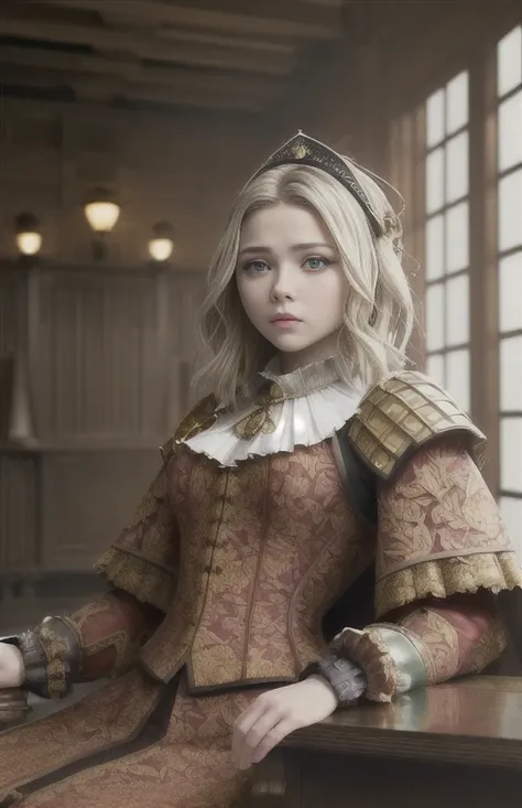 masterpiece, best quality, highest quality, cinematic lighting, (volumetric lighting), extremely detailed CG unity 8k wallpaper, focused, 8k wallpaper, 4k wallpaper, extremely detailed, ultra realistic, photorealistic, sharp focus, absurdres, (HDR:1.3), photograph, insanely detailed and intricate, instagram, (Chlo� Grace Moretz), ((face)), looking at camera, white hair, ((by WLOP , by Antonio J. Manzanedo , by william morris , by rembrandt))
