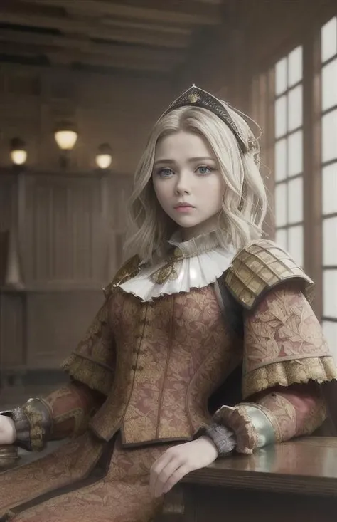 masterpiece, best quality, highest quality, cinematic lighting, (volumetric lighting), extremely detailed CG unity 8k wallpaper, focused, 8k wallpaper, 4k wallpaper, extremely detailed, ultra realistic, photorealistic, sharp focus, absurdres, (HDR:1.3), photograph, insanely detailed and intricate, instagram, (Chlo� Grace Moretz), ((face)), looking at camera, white hair, ((by WLOP , by Antonio J. Manzanedo , by william morris , by rembrandt))