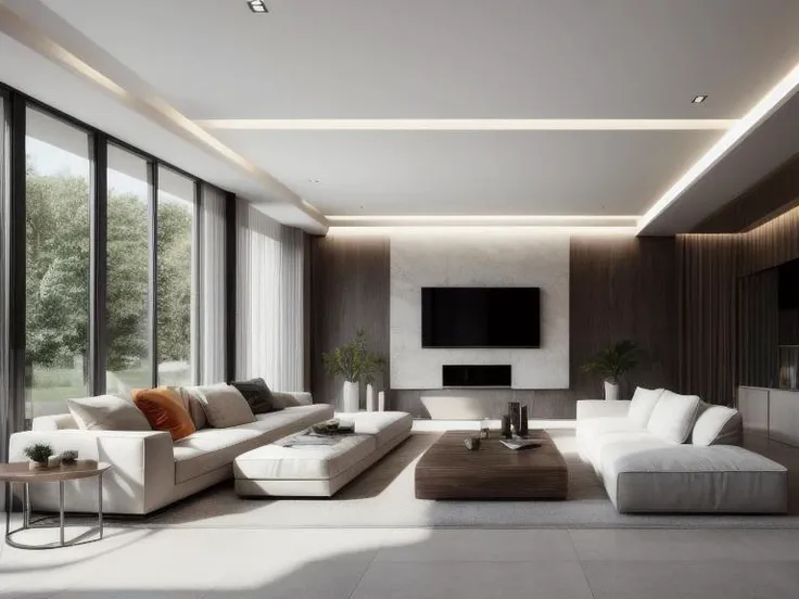 ((best quality)),((masterpiece)),((realistic)), living room, Industrial style, Diffused light, stylized, (Bright colors:1.2), white theme <lora:more_details:0.7>