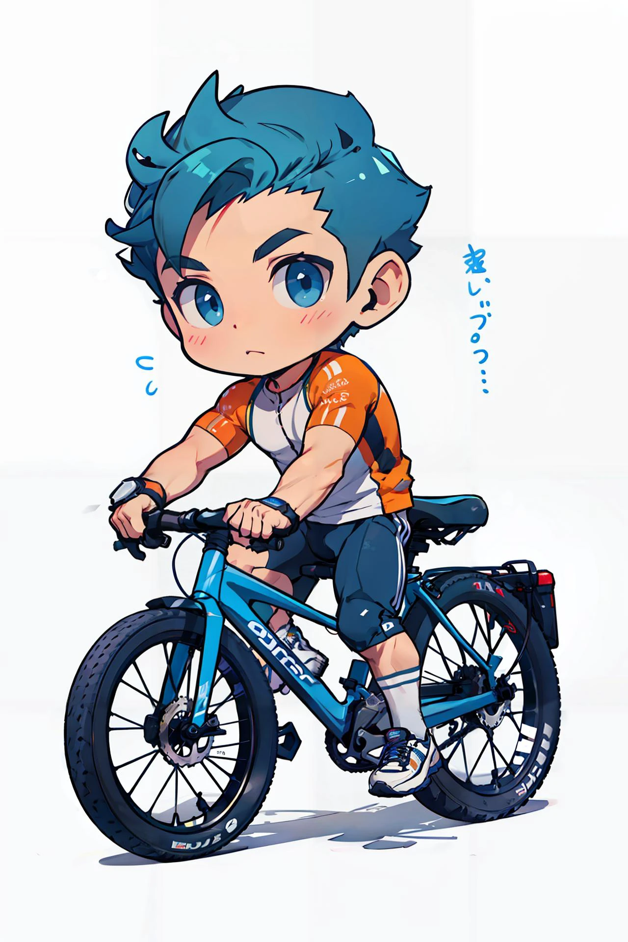 (masterpiece,best quality), 1boy,muscular , chibi, bicycle, <lora:Qtea_add_sugar-fp16:0.9>