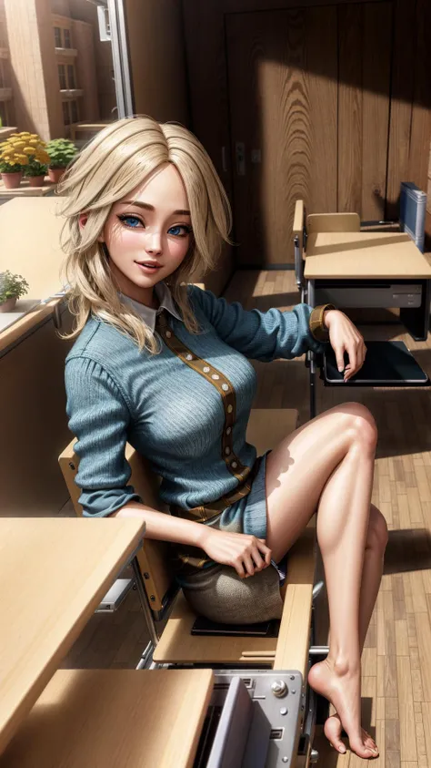 A stunning 18 year old girl, (blonde), (((naked))), standing in a public library, ((small breasts))), shy, worried, hiding, (face blushing), (((hands covering breasts))), (minimal jewelry), choker