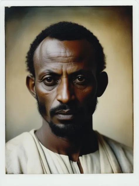art by Odd Nerdrum,art by Elfriede Lohse-Wächtler, short Ethiopian Male Politician, 80mm, Instax, Flickr