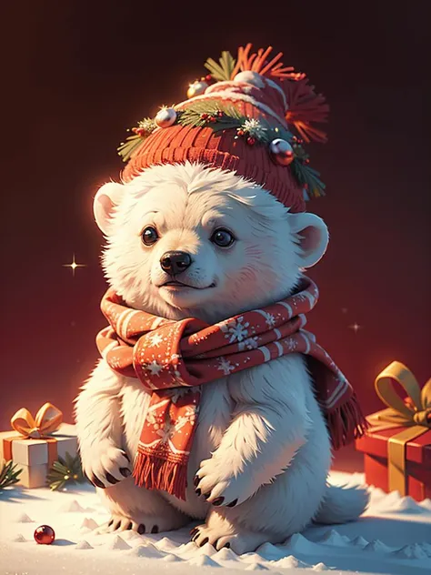 RAW photo, little polar bear,red christmas scarf, complex christmas background, 8k uhd, dslr, soft lighting, high quality, film grain, Fujifilm XT3, (intricate details:0.9), (hdr, hyperdetailed:1.2)
<lora:CuteCreatures:0.4> Cu73Cre4ture
<lora:ChristmasWintery:0.2> ChristmasWintery
<lora:GingerbreadFashion:0.2> gingerbreadfashion