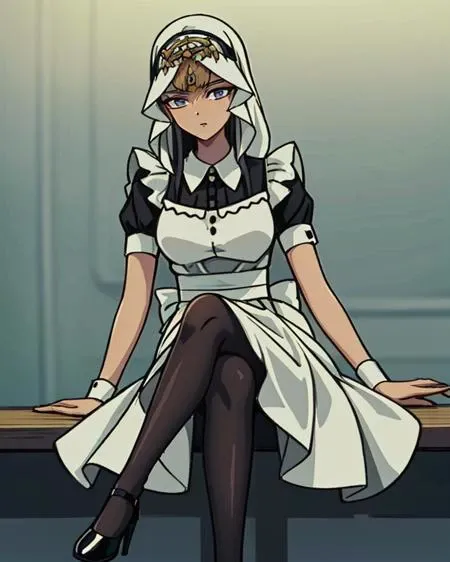 1girl,perfect face,maid attire, black pantyhose, high heels,<lora:maid_attire_v2:0.55>,sitting,masterpiece, best quality, highly detailed,
Ishizu,<lora:ishizu:0.95>,