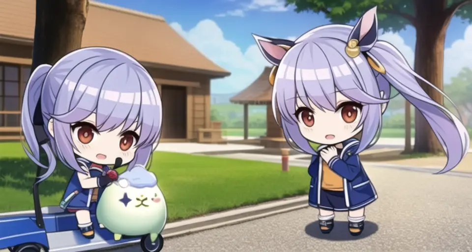 chibi, <lora:essex:.5>, que pasa neng