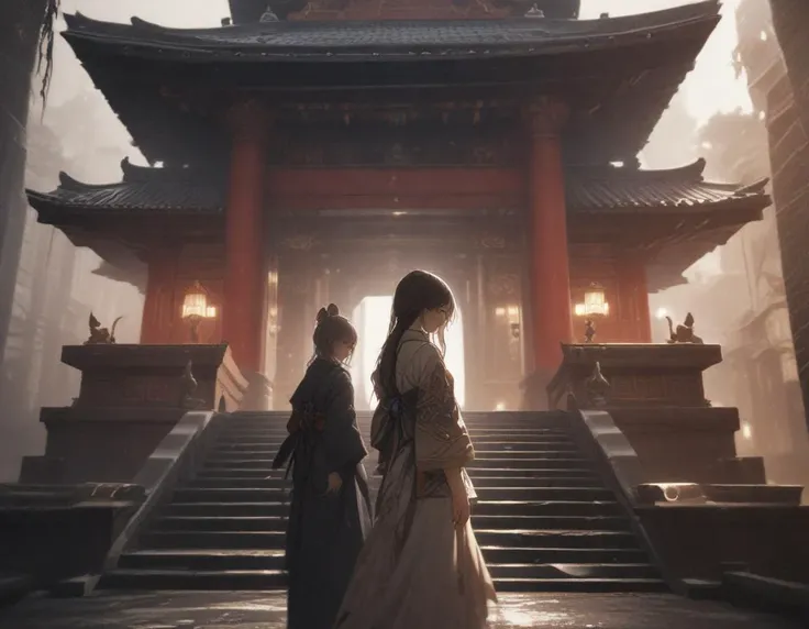 cinematic still japan2019 a girl in front of a temple with torri . emotional, harmonious, vignette, 4k epic detailed, shot on kodak, 35mm photo, sharp focus, high budget, cinemascope, moody, epic, gorgeous, film grain, grainy, japan2019 a girl in front of a temple with torri, cinematic light, epic, magical atmosphere, delicate, focus, elegant, highly detailed, extremely intricate, sincere, professional, shining, rich colors, gorgeous, inspired, attractive, romantic, complex, fine detail, color, best, polished, artistic, sharp, calm, beautiful, futuristic, colorful, enhanced