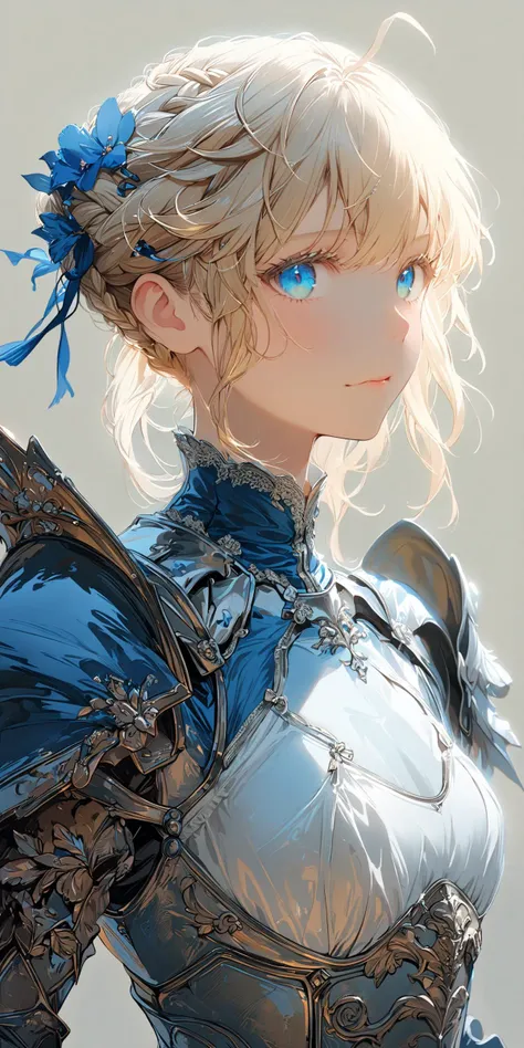 "O my maiden"(16k,masterpiece,best quality,ultra detail)full body,cute-face,perfect-proportion,dignified appearance,blue costume,illustration:1.2,
break,first-layer,black marble-gradation background, contrast:2,
break,second-layer,(1girl ,slender,small breasts,beauty,artoria pendragon ),fluorescent blue eyes, silver luxury full metal armor ,blue elegant costume ,blonde british braid hair, ahoge,cool face, transparent background,
<lora:add-detail-xl:2> <lora:neg4all_bdsqlsz_xl_V91:1> <lora:MJ52:1.1> <lora:detailed_hands:1.2> <lora:lora:1.2>blue-light.