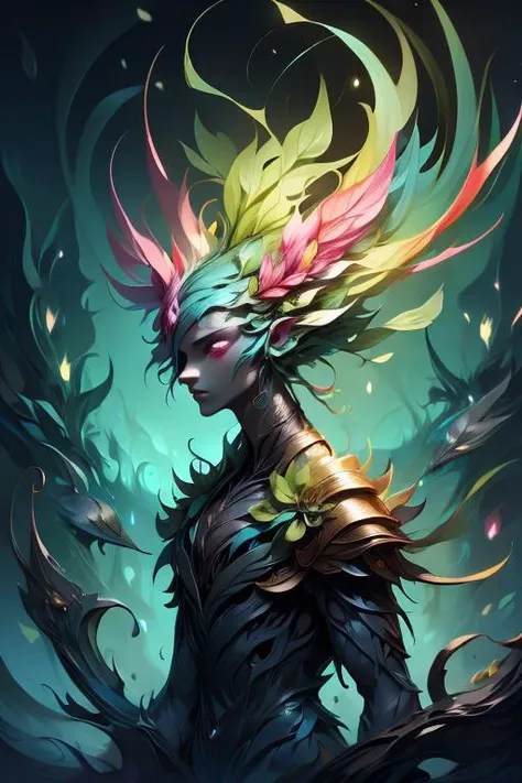 <lora:ArtfullyHeadshot:0.3>,<lora:artfullyfeinted-2.0:0.4>,<lora:ArtfullyFantastic:0.4>,<lora:ArtfullyHuman:0.1>,<lora:furthermore:0.2>,<lora:KK_paperCut_v1:0.5>,<lora:mossbeast (1):0.5>,paper_cut,mossbeast,fashion,alien,male,fantasy,
(((masterpiece, best quality, absurdres, 3d)), intricately detailed, octane render, unreal engine 5, harmonious color, vibrant, ((shades of neon pink)), pearl, (turquois)e, and ((dark and lime green)), (shades of vantablack and gunmetal), (created with charcoal, ink, marker, and watercolor)),masterpiece,detailed clothing,detailed face,handsome face,beautiful,(industrial assembleges, detailed portr,ts, layered geometry, urban grittiness, symetrically asymetrical, (organic spirit))
alien male,naturecore,ecobiome,transcendent,duality,bioluminescent,irredescent,geometric,powerful,proud,diviner,cleric,wings,flight,abstract,spheres of light,pyramids of power,cubes of love,new year,aura of power,radiates intelligent design,celestial,
((woodsman,druid,animist)),fashion,avant garde,animal followers,friend of nature,extraterrestrial,humanoid,
((by anne bachelier + killian eng + klimt + escher))