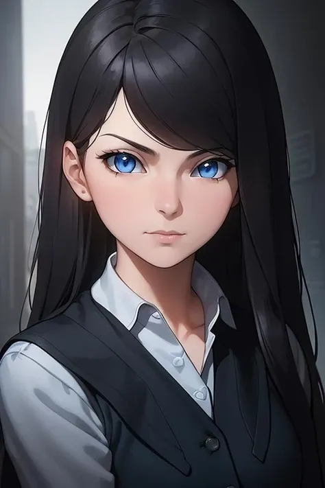 (masterpiece, best quality:1.2), polinavk, 1girl, black hair, long hair, blue eyes, school uniform, looking at viewer, <lora:Polina_vk:0.55>, <lora:LowRA:0.3>, art by greg rutkowski and artgerm, soft cinematic light, adobe lightroom, photolab, hdr, intricate, highly detailed, (depth of field:1.4)