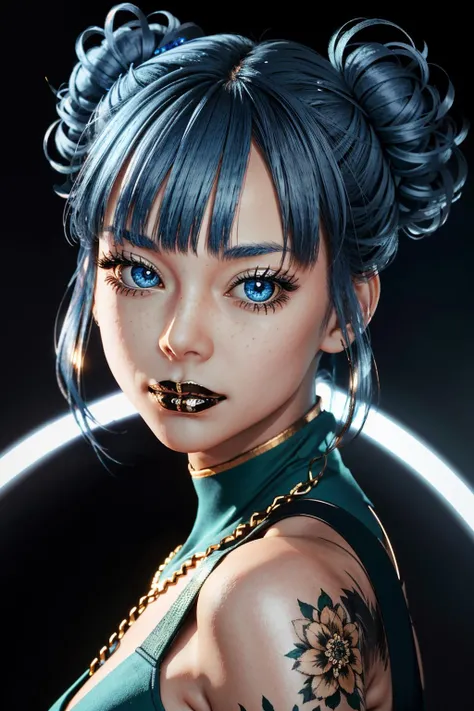 ( masterpiece, best quality, highres:1.3)
<lora:CyberCheriDream:0.8>
CyberCheriDream, 1girl, solo, blue eyes, double bun, High angle shot