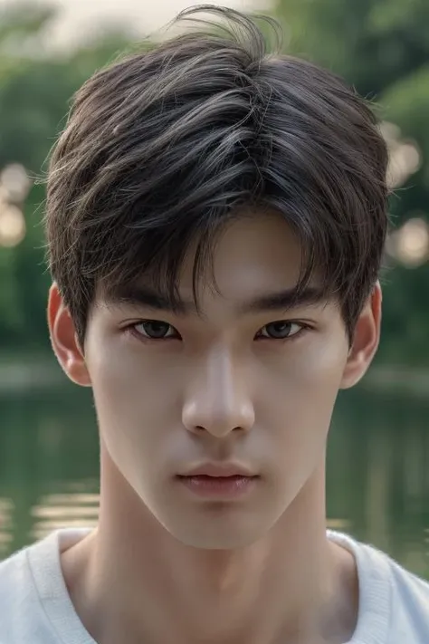looking at viewer, face focus, detailed skin, (absurdres, highres, ultra detailed),((masterpiece)), ((best quality:1.1)), High Resolution, 8k,1boy, best quality, masterpiece, (photorealistic:1.4), 4k, high quality, masterpiece, best quality, highres , dynamic poses, realistic, DOUYIN, mature male, river <lora:lora_perfecteyes_v1_from_v1_160:1> <lora:douyin:0.8>