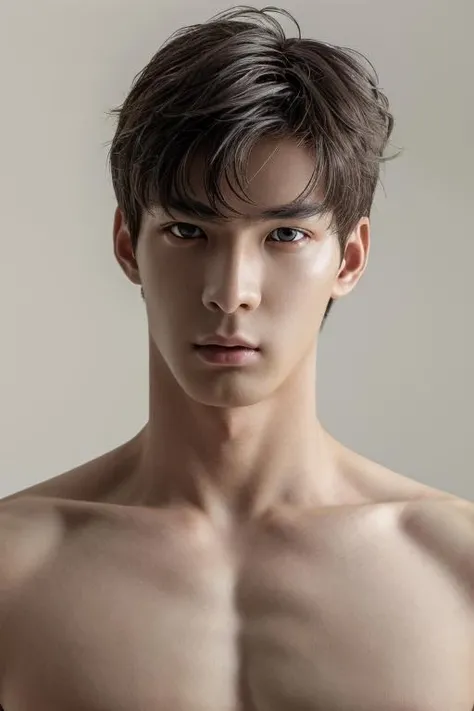 looking at viewer, face focus, detailed skin, (absurdres, highres, ultra detailed),((masterpiece)), ((best quality:1.1)), High Resolution, 8k,1boy, best quality, masterpiece, (photorealistic:1.4), 4k, high quality, masterpiece, best quality, highres , dynamic poses, realistic, DOUYIN, mature male, upper body, shirtless <lora:lora_perfecteyes_v1_from_v1_160:1> <lora:douyin:0.8>