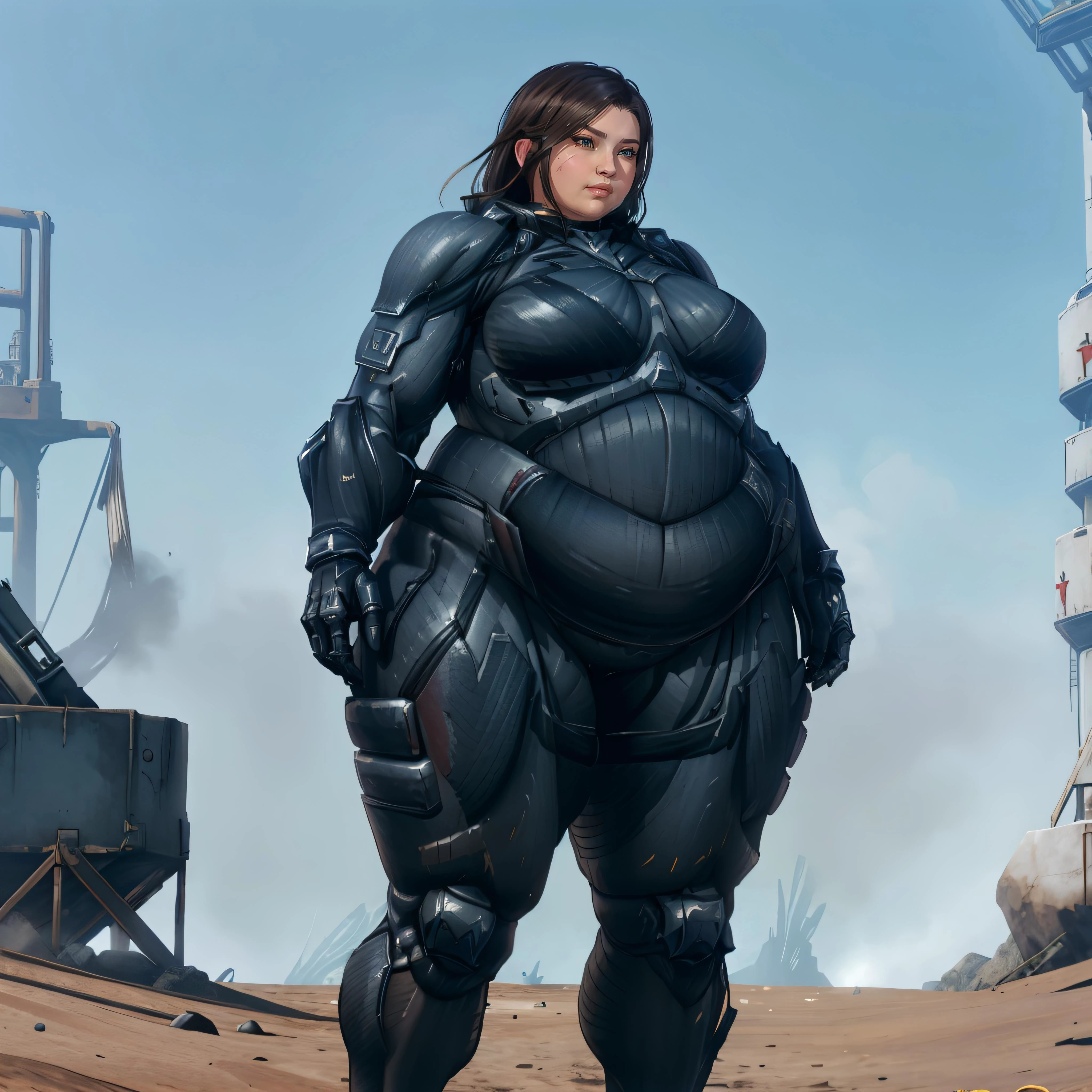 photorealistic, cinematic, <lyco:symodel-3-0-a3-lyco-extract:0.8>, thick thighs, wide hips, <lora:ethica:0.3>, fat ethica, chubby face, <lyco:edgNanoWarrior:1>, [(crNanosuit|War_Glam)::0.5], [power armor|armor], wearing [(crNanosuit|War_Glam)::0.5]