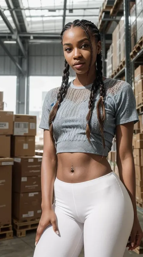 photography of (RMalawian woman1.3), 30 years old, white (Micro Braids:1.3), wearing leggins and tshirt, sexy attire, (looking at viewer:1.2), (in warehouse:1.3), hyper realistic texture human skin, flat lighting, (soft saturation:1.2), analog style,<lora:add_sharpness:0.7>, <lora:photoblend:0.4>, <lora:epiNoiseoffset_v2-pynoise:0.6>