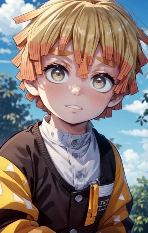 1 boy,more details in eyes,cute,looking at viewer, adorabel boy,cute face,details sky,handsome,young,juvenile,((masterpiece:1.4,best quality)),multiple details,colorful hair,eyeshadow,, sfw, <lora:agatsuma_zenitsu_v2:1>,
<lora:more_details:0.5>,<lora:眼睛双_2:0.5>