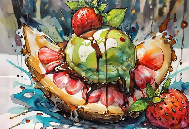Positiv Clip L
an award-winning painting,( colored:0.5), (inked watercolormix,:0.7) an impressive Extreme painting, (in the style of Alice Pasquini:0.4), close-up of a, 1kiwi fruit ice cream delight
Positive Clip G
an award-winning painting,( colored:0.5), (inked watercolormix,:0.7) an impressive Extreme painting, (in the style of Alice Pasquini:0.4), close-up of a, "Behold our kiwi fruit ice cream delight: luscious scoops crowned with ripe strawberries, drizzled with syrup, a sweet symphony in every spoonful."
---------