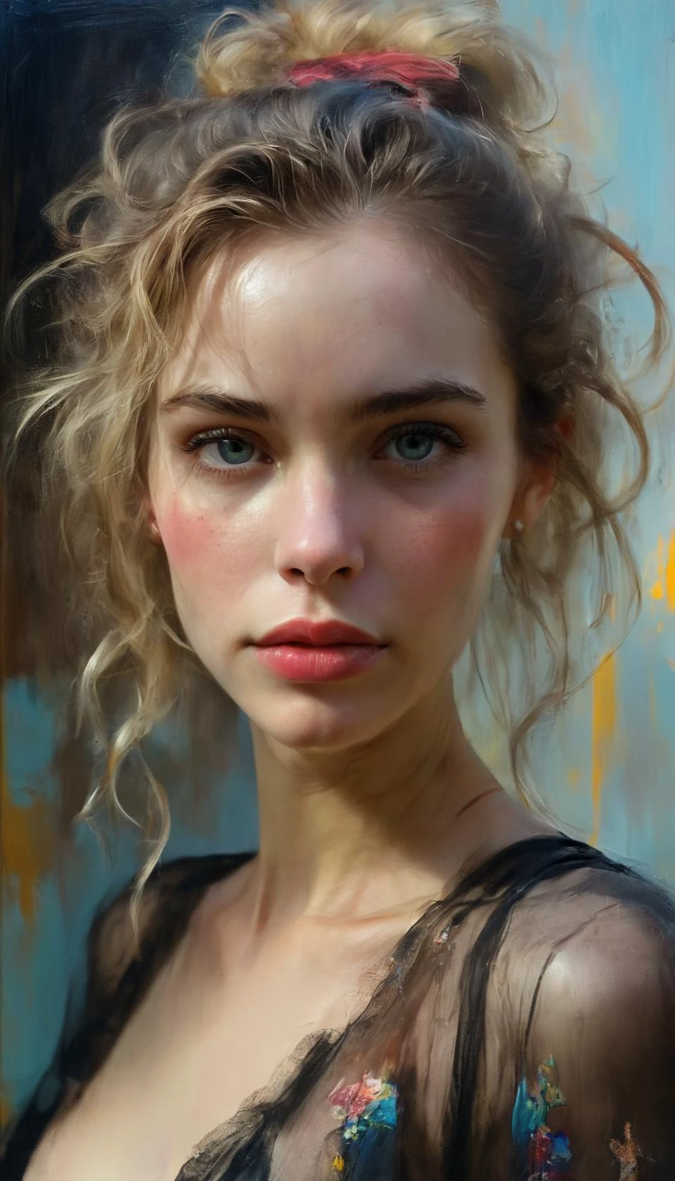 Positiv Clip L
8k, award-winning, professional close up,
style of Casey Baugh, style of Pino Daeni, beautiful woman, (f_stop 2.8), (focal_length 35.0) f/2.8, 35mm focal length
Positive Clip G
8k, award-winning, professional close up,
style of Casey Baugh, style of Pino Daeni, an incredibly beautiful woman with graceful features takes center stage in this artwork. Her flawless face, glossy locks, and radiant eyes command attention. The harmony of her features and the elegance of her posture make her a true focal point. The beauty of this woman is overwhelming, enchanting the viewer with her grace and presence.
---------
