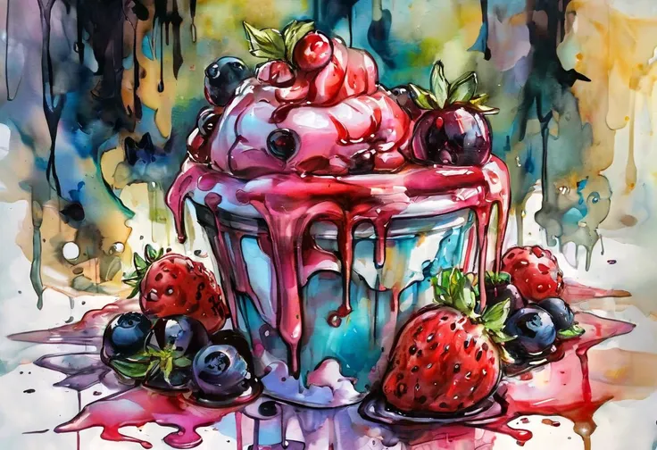 Positiv Clip L
an award-winning painting,( colored:0.5), (inked watercolormix,:0.7) an impressive Extreme painting, (in the style of Alice Pasquini:0.4), close-up of a, 1forest berry ice cream delight
Positive Clip G
an award-winning painting,( colored:0.5), (inked watercolormix,:0.7) an impressive Extreme painting, (in the style of Alice Pasquini:0.4), close-up of a, "Behold our forest berry ice cream delight: luscious scoops crowned with ripe strawberries, drizzled with syrup, a sweet symphony in every spoonful."
---------
