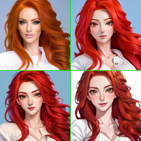 beautiful girl, white clothes, red hair, best quality, masterpiece, looking at viewer, 4wbk <lora:4th_Wall_Breaker:1>