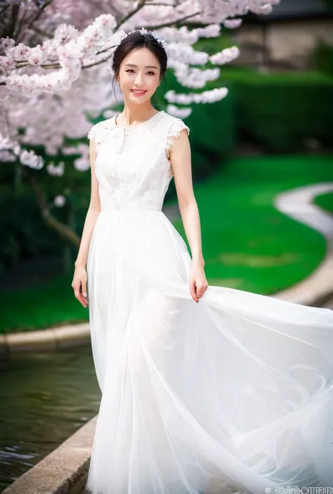 <lora:tongliya3:0.945>tongliya face,tongliya body,grin,pov,(highres:1.8),
pose,supermodel,(detailed face:1.56),
Sunlight filters through ancient cherry blossom trees, casting a dappled pattern on the bluestone paths. In this exquisitely beautiful Kyoto, Xiaoling, a beautiful woman dressed in a kimono, gracefully steps out in small, delicate strides, seeking out a touch of her own elegance in this ancient capital of a thousand years.She gently waves her red folding fan, and as the breeze brushes past, several strands of hair dance in the wind. Behind her, the resplendent Kyoto Tower shines, forming a stunning contrast with the quaint wooden houses in front. Not far away, a gentle stream babbles, drawing the eye to an exquisite red bridge.Xiaoling slowly approaches the bridge, leans forward, and gently dips her hand into the water. The cool sensation instantly spreads from her fingertips throughout her body, and she smiles slightly, as lovely as a lotus in the water. The photographer captures this fleeting moment of beauty, clicking the shutter and seemingly freezing time in this instant.The entire scene is like a painting, rich in color and harmony. In this painting, Xiaoling appears as if a princess who has traveled through time, enjoying a moment of tranquility and beauty. The stunning scenery of Kyoto perfectly complements the beauty, creating a unique and captivating landscape.
good hands,perfect hands,
(white skin,)(white dress:1.9),
smile,
(looking at viewer),
supermodel,
(depth of field:1.89),(long exposure:1.2),(dynamic motion:1.13),(Extreme Aestheticism:1.93),offical art,first person view,blurry background,(professional photograph:1.5),
(pov:1.65),
(8k, RAW photo, best quality, masterpiece:1.2), (realistic, photo-realistic:1.85), (ultra-detailed:1.5), highres
<lora:epi_noiseoffset2:1>