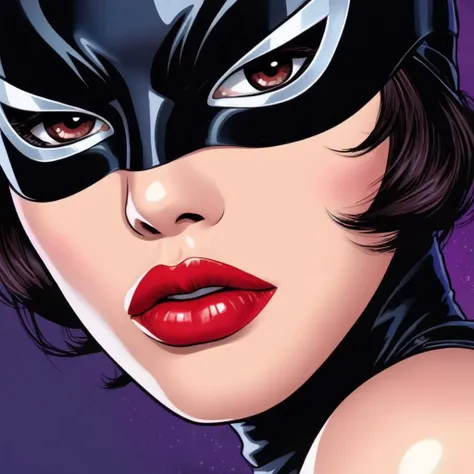 anime artwork of  <lora:anime manga girl style:1.2>
a close up of a red lips woman wearing a catwoman mask anime manga girl style, anime style, key visual, vibrant, studio anime,  highly detailed