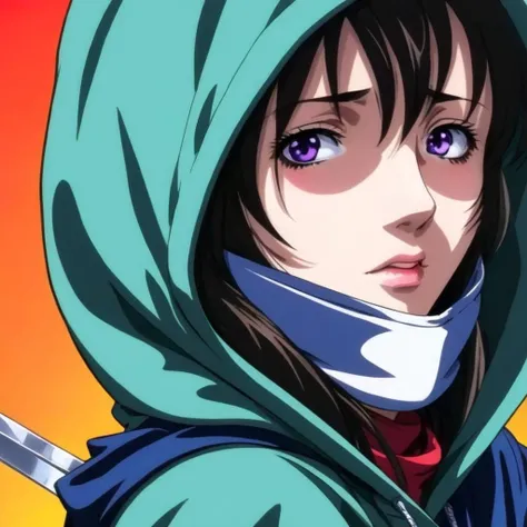 anime artwork of <lora:anime manga girl style:1.2>
a person holding a cross_sword over their face with hoodie on anime manga girl style, anime style, key visual, vibrant, studio anime, highly detailed