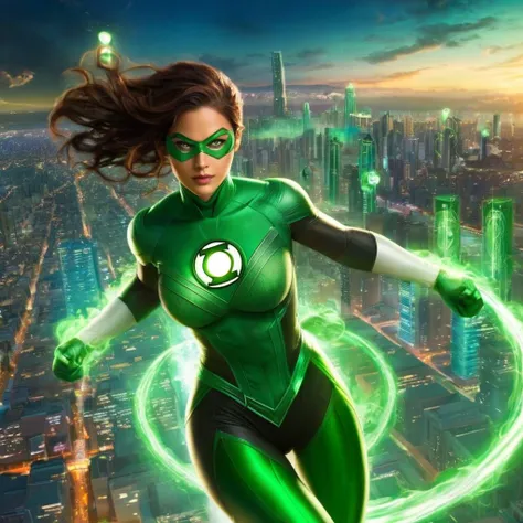 anime artwork of <lora:anime manga girl style:1.2>
a hot woman in a green lantern costume is flying with city in background anime manga girl style, anime style, key visual, vibrant, studio anime, highly detailed
