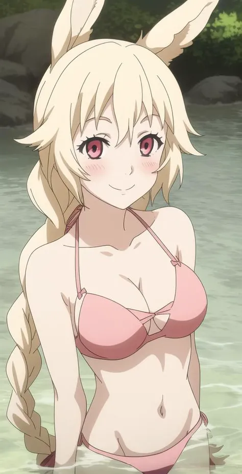 (Highest quality, 4K, 8k, High Resolution masterpiece:1.2), Very detailed, Picturesque, Anime-style photos, Photo Animation:1.37)、a beautiful girl、(orange Hair)、(middle hair)、gyaru、naked、bikini tan、