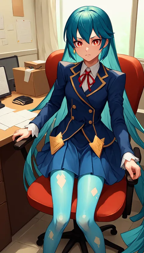 score_9, score_8_up, score_7_up, source_anime, 1girl,
in the office, <lora:alice_dm_pony_v1:0.8> alice_(duel_masters),blue pantyhose