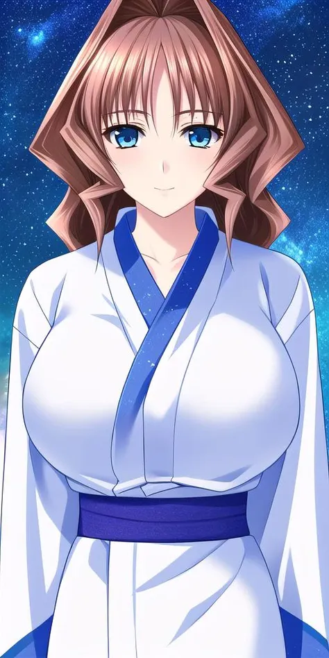 <lora:MarimoV5:0.7> jinguuji_marimo, huge_breasts, standing, solo, white_kimono_blue_sash, starry_sky,, masterpiece, best_quality, detailed_face, detailed_eyes, highres, beautiful, detailed, absurdres,