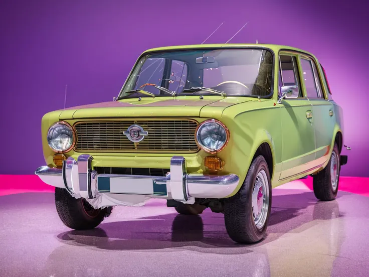 <lora:russiancar:1>photo of a lada in purple, 4k, raw, masterpiece