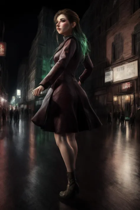 ((masterpiece)),((bestquality)),8k,high detailed,ultra-detailed, depth of field, wide angle, 1girl, Antonia, <lora:Antonia_Lora:0.8>, evil face, stylish pose, random expression, cinematic lighting, Dramatic view, beautiful background, <lora:add_detail:1>, neostyle,cityscape,scenery, <lora:neostyle:1>