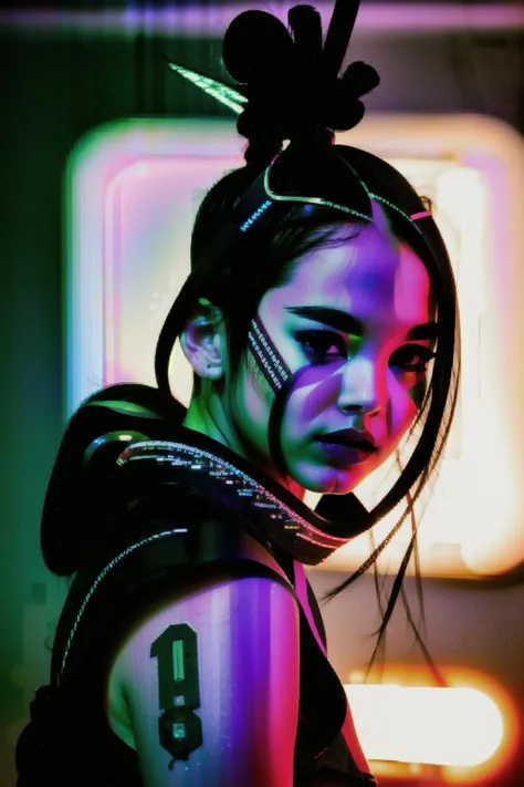 cyber_rave ,  professional photography, cyberpunk rave party