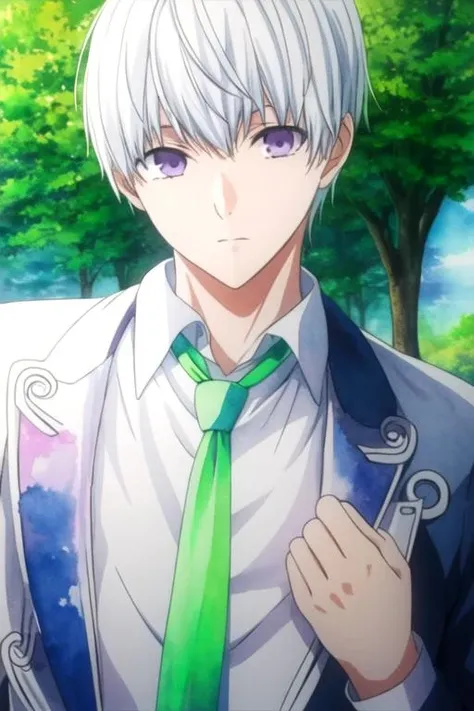 masterpiece, best quality, sketch, 1boy, male focus, <lora:tsukasa_eishi:0.69>, tsukasa_eishi, white hair, , , solo, looking at viewer, , , (watercolor illustration, soft pastel colors:1.1), , Hologram, , <lora:tokyo_ghoul_style:0.85>, tokyo_ghoul_style